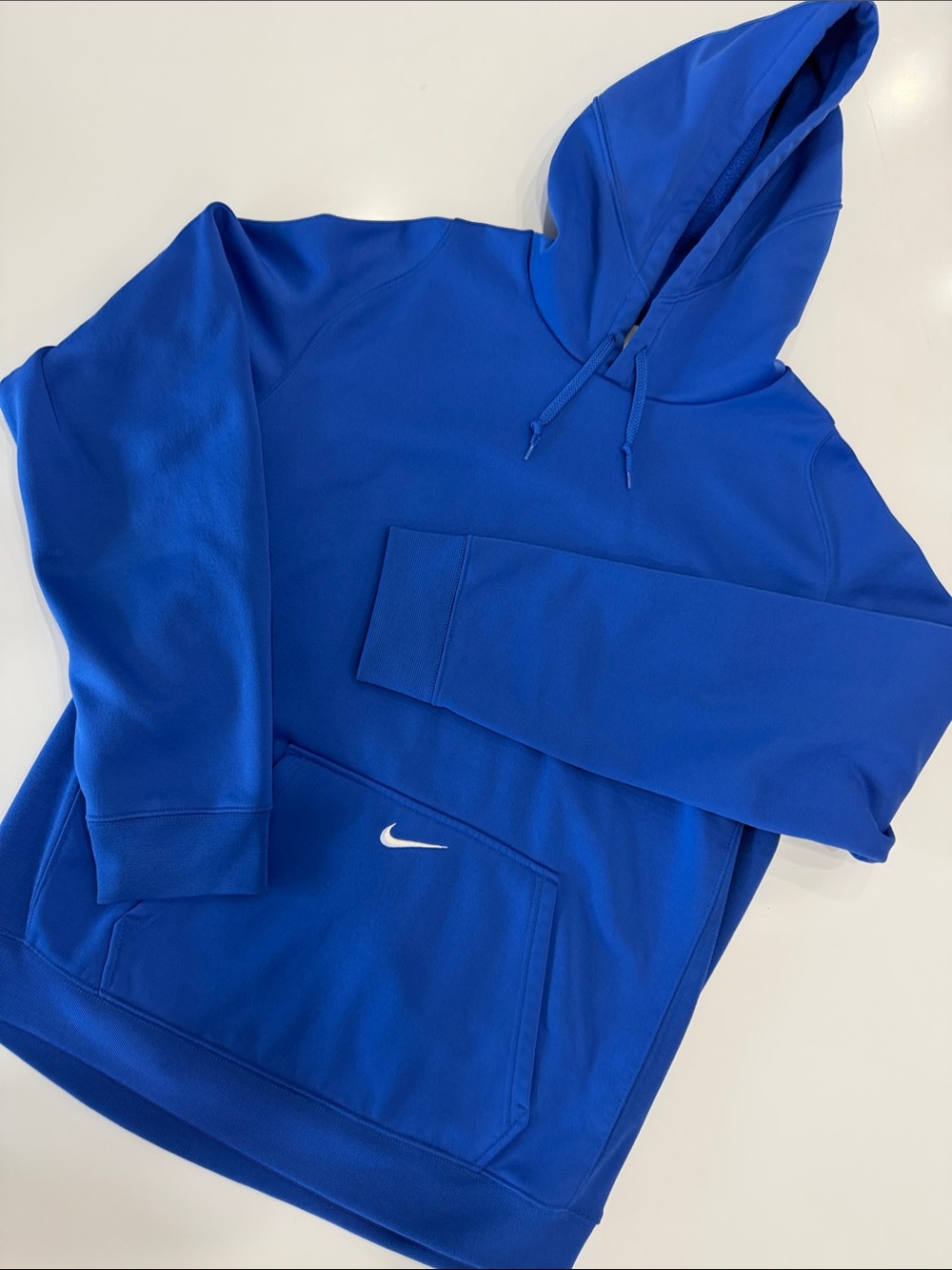 Nike Men’s Royal Blue Pullover Hoodie with White Swoosh